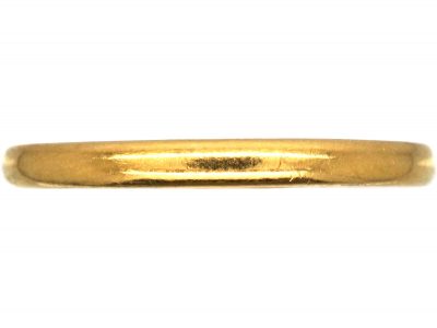 22ct Gold Narrow Wedding Ring by Charles Green & Sons