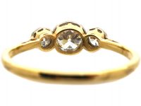 Edwardian 18ct Gold and Platinum Diamond Three Stone Ring