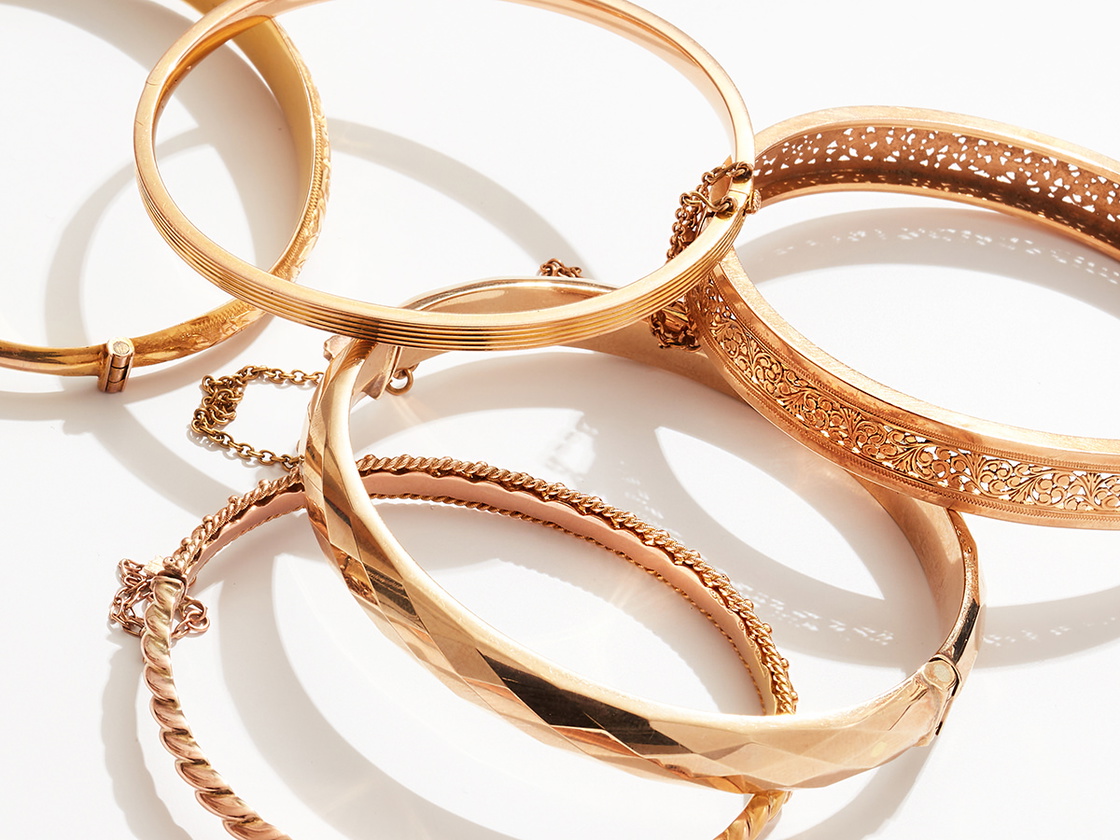 Antique gold bangles