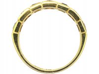 18ct Gold, Emerald & Diamond Seven Stone Ring
