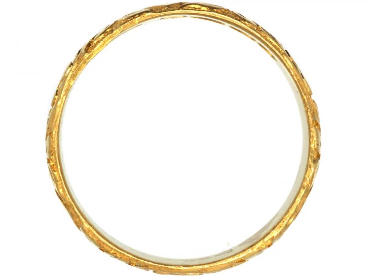 Victorian 18ct Gold Wedding Ring with Hearts Motif