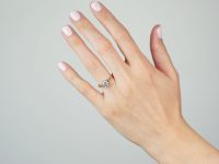 18ct Gold and Platinum, Diamond Solitaire Ring