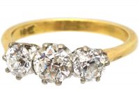 Early 20th Century 18ct Gold Three Stone Diamond Ring