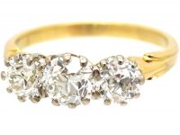 Edwardian 18ct Gold Three Stone Diamond Ring