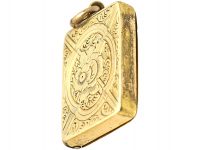 Victorian 9ct Back & Front Book Locket with Engraved Detail