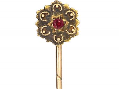 Victorian 15ct Gold & Ruby Tie Pin
