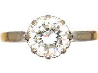 18ct Gold and Platinum, Diamond Solitaire Ring