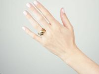 Edwardian 18ct Gold Double Snake Ring