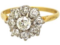 18ct Gold and Diamond Daisy Cluster Ring