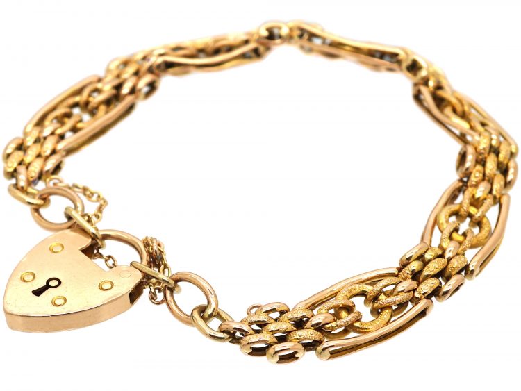 Edwardian 15ct Gold Bracelet with Circle Detail