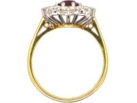 18ct Gold, Ruby & Diamond Cluster Ring
