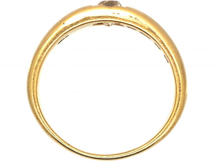 Edwardian 18ct Gold & Diamond Gypsy Ring