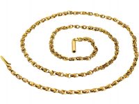 Edwardian 15ct Gold Ornate Chain with Barrel Clasp