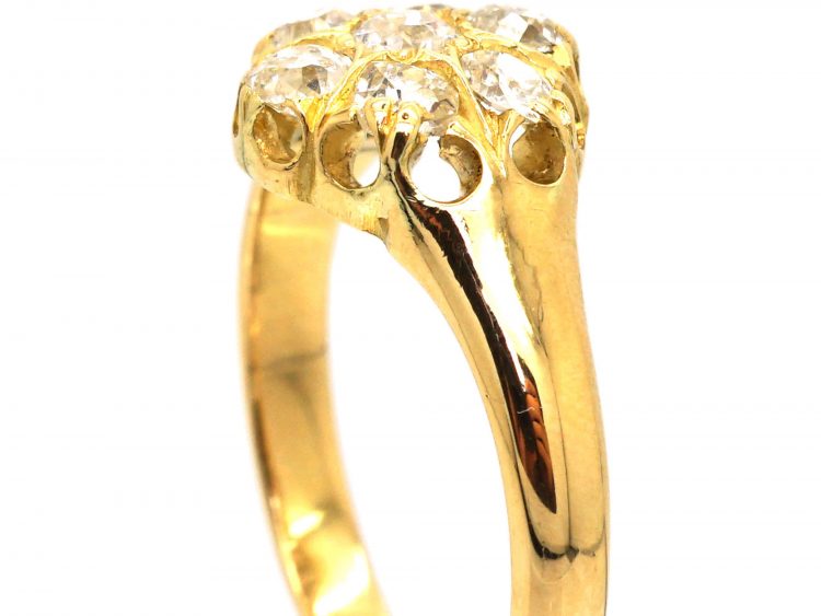 Victorian 18ct Gold and Diamond Cluster Ring