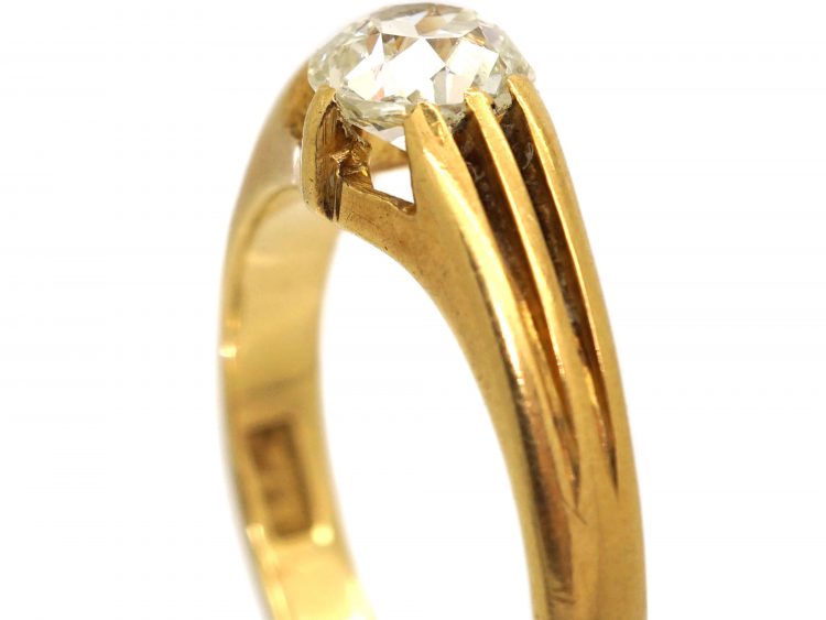 Victorian 18ct Gold Solitaire Diamond Ring