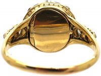 Victorian 18ct gold, Diamond and Black Enamel Memorial Ring
