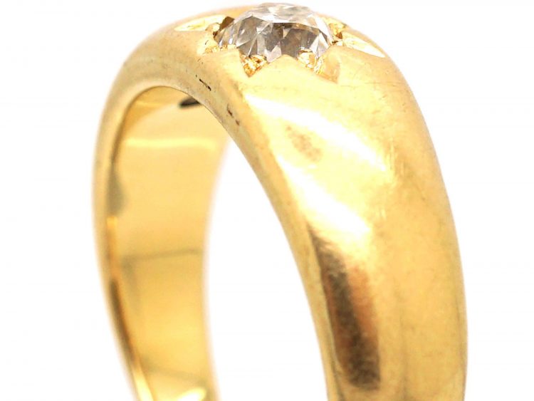 Edwardian 18ct Gold & Diamond Gypsy Ring
