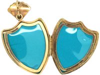 Edwardian 9ct Gold Shield Shaped Locket