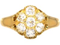 Victorian 18ct Gold and Diamond Cluster Ring