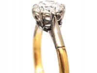 18ct Gold and Platinum, Diamond Solitaire Ring