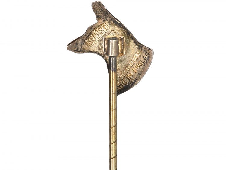 Silver & Enamel Tie Pin of an Alsatian's Head by Kenart