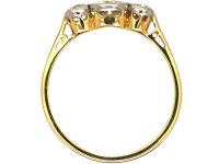 Edwardian 18ct Gold and Platinum Diamond Three Stone Ring