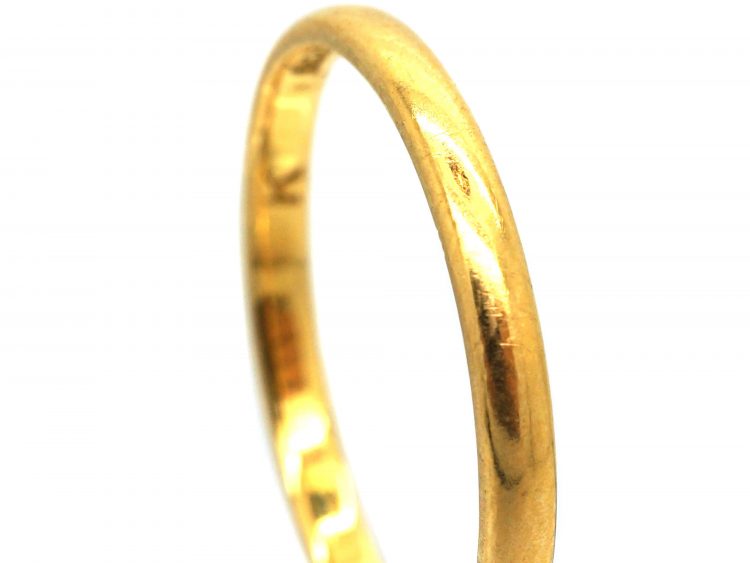 22ct Gold Narrow Wedding Ring by Charles Green & Sons