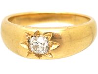 Edwardian 18ct Gold & Diamond Gypsy Ring