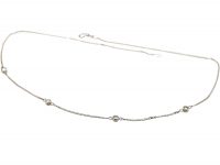 18ct White Gold & Diamond Chain