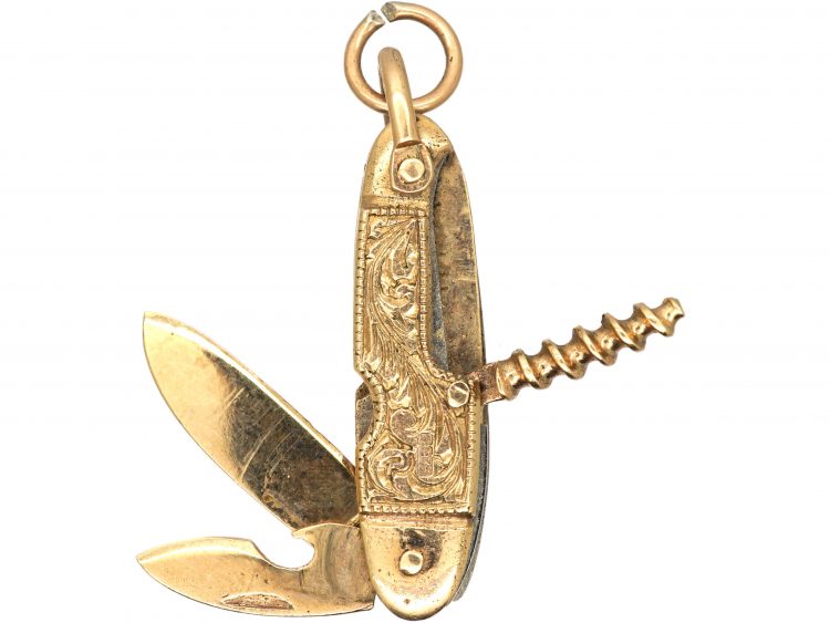 9ct Gold Penknife Pendant