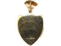 Edwardian 9ct Gold Shield Shaped Locket