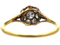 Edwardian 18ct Gold & Platinum, Diamond Daisy Cluster Ring