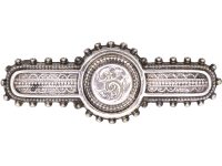 Victorian Silver Brooch with Flower Motif