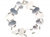 Mid 20th Century Silver & Blue Enamel Bracelet by Volmer Bahner