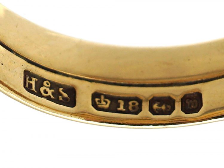 Victorian 18ct Gold Double Snake Ring set with Rubies & Diamonds