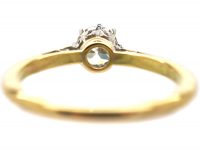 Art Deco 18ct Gold & Platinum, Diamond Solitaire Ring