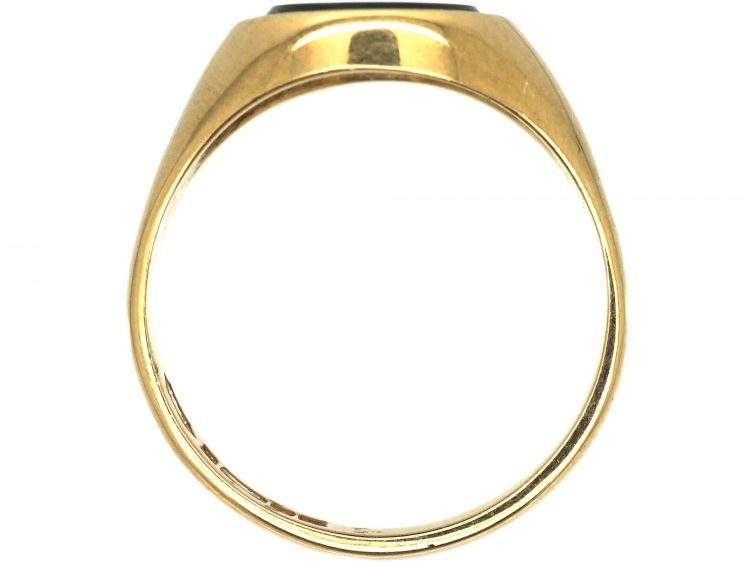 9ct Gold Signet Ring set with a Bloodstone