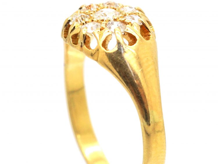 Edwardian 18ct Gold Diamond Cluster Ring