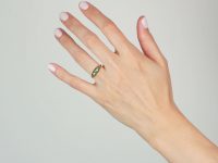 Victorian 18ct Gold, Emerald & Diamond Five Stone Ring