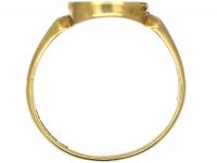 Edwardian 9ct Gold Signet Ring with Hinged Hidden Locket