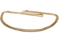 Victorian Three 9ct Gold Chains on a Bolt Ring