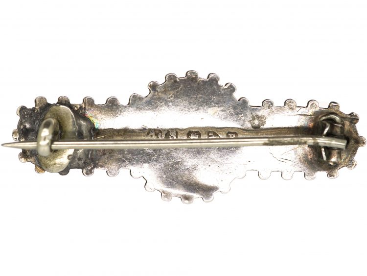 Victorian Silver Brooch with Flower Motif