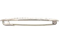 Art Deco Silver & Paste Line Brooch