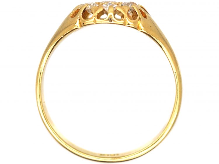 Edwardian 18ct Gold Diamond Cluster Ring