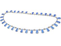 Silver & Blue Enamel Necklace by Volmer Bahner