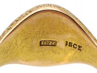 Victorian 15ct Gold & Carnelian Signet Ring with Initial D