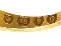 Edwardian 18ct Gold, Three Stone Diamond Gypsy Ring