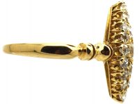 Victorian 18ct Gold Marquise Ring set with Diamonds