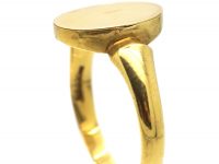 Edwardian 9ct Gold Signet Ring with Hinged Hidden Locket