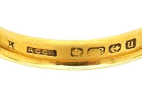 Edwardian 22ct Gold Wedding Ring with Flower Detail
